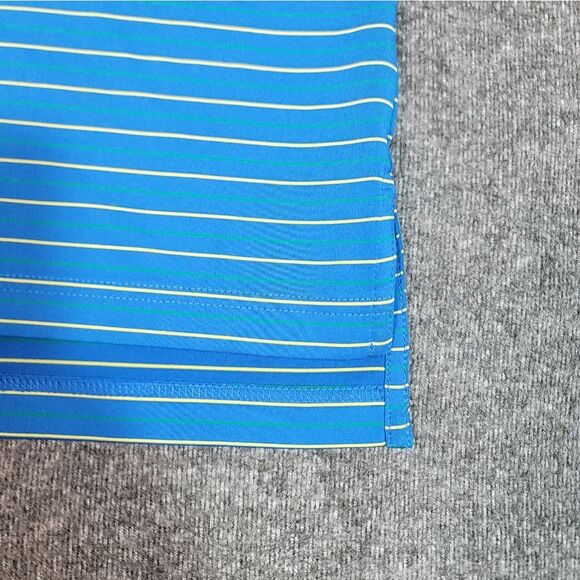 Peter Millar Summer Comfort Mens Golf Polo Shirt Size M Blue Striped - Picture 6 of 10